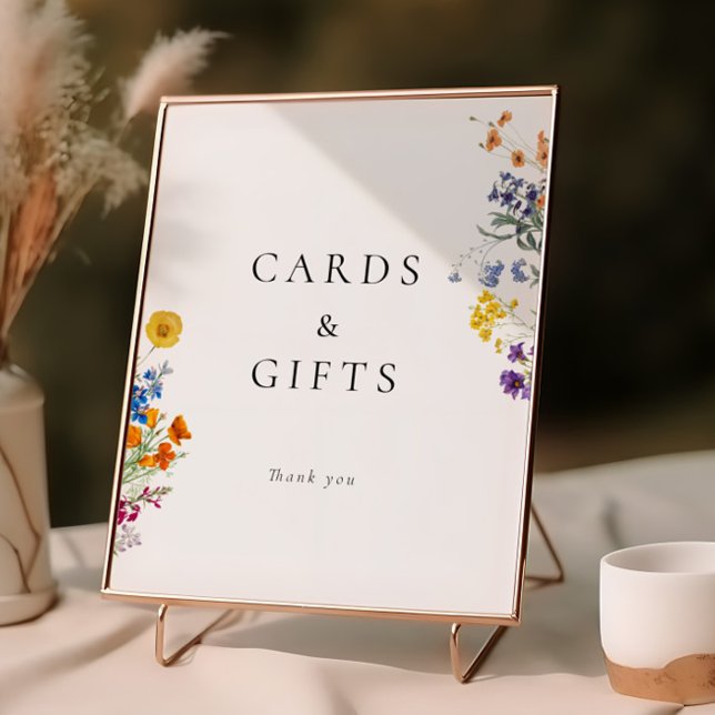 Farbige Vintage Wildblume Karten und Geschenke Poster (Von Creator hochgeladen)