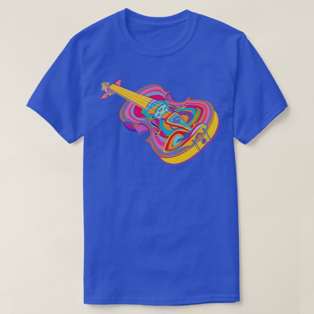 Farbige Violine 1 T-Shirt (Design vorne)