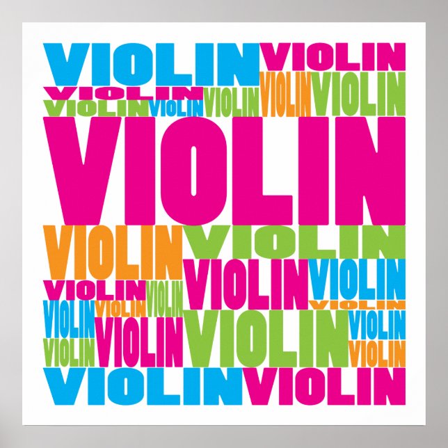 Farbige Violine Poster (Vorne)