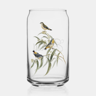 Farbige Vögel auf einem Baumzweig Dosenglas