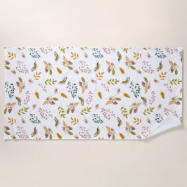 Farbige Vögel Strandtuch