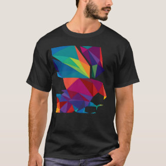 Farbige Vogelfamilie lustig T-Shirt