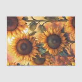 Farbige, warme Sonnenblumen Deko-Papier Seidenpapier