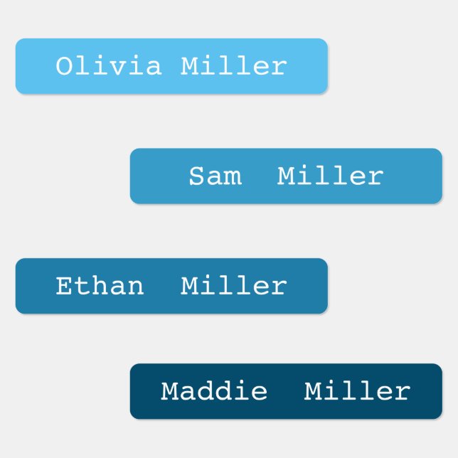 Farbige, wasserdichte Namensschilder für die Schul Etiketten (Gruppe)