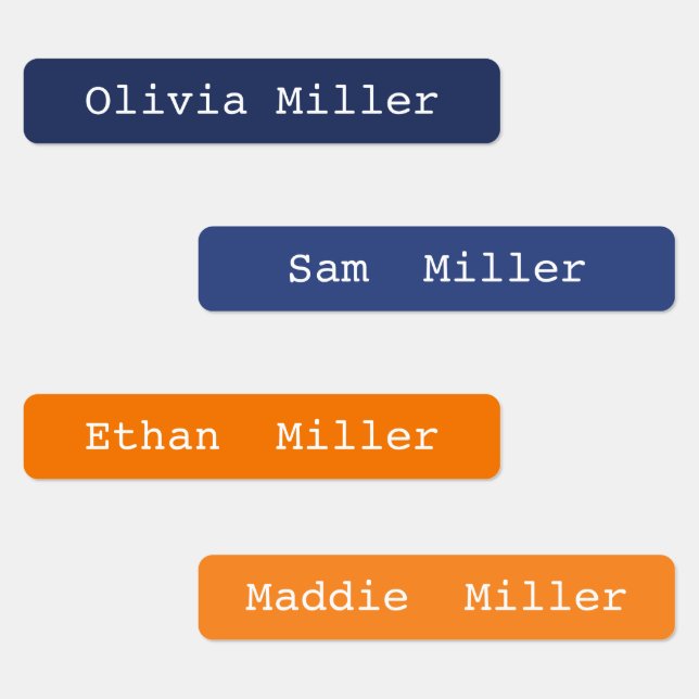 Farbige, wasserdichte Namensschilder für die Schul Etiketten (Gruppe)