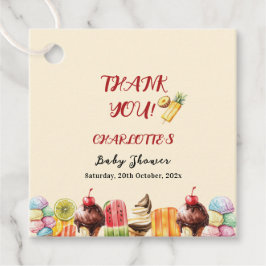 Farbige Wasserfarbe Eiscreme Sweet Baby Dusche Geschenkanhänger