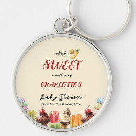 Farbige Wasserfarbe Eiscreme Sweet Baby Dusche Schlüsselanhänger