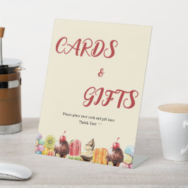 Farbige Wasserfarbe Eiscreme Sweet Baby Dusche Sockelschild