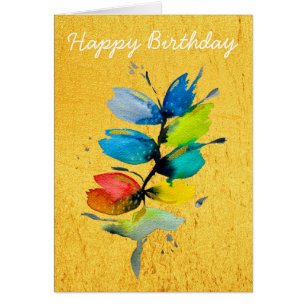 Farbige Wasserfarbe lose abstrakt blumenreich