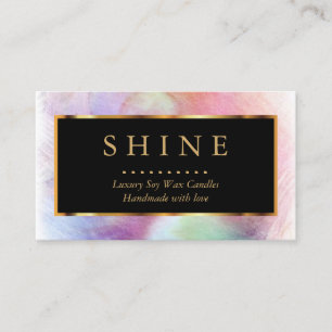 Farbige Wasserfarbe und Gold Visitenkarte