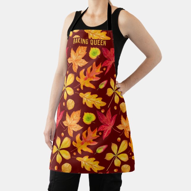 Farbige Wasserfarben Der Herbst lässt Personalisie Schürze (InSitu)