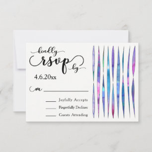 Farbige Wasserfarben-Girlanden, moderne Hochzeits- RSVP Karte