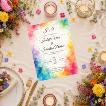 Farbige Wasserfarben-Hochzeit