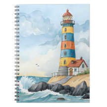 Farbige Wasserfarben-Leuchtturm