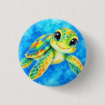 Farbige Wasserfarben-Meereschildkröte