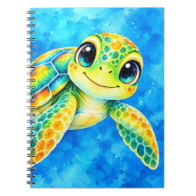 Farbige Wasserfarben-Meereschildkröte