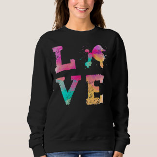 Farbige Wasserfarben-Poodle-Continental-Clips Sweatshirt