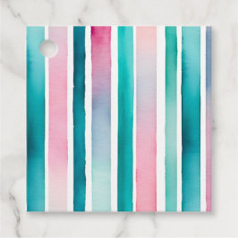 Farbige Wasserfarben Streifen - Geschenkartikel Geschenkanhänger