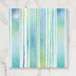 Farbige Wasserfarben Streifen - Geschenkartikel Geschenkanhänger