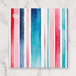 Farbige Wasserfarben Streifen - Geschenkartikel Geschenkanhänger