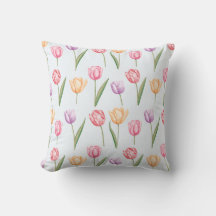 Farbige Wasserfarben-Tulpen-Blumenmuster