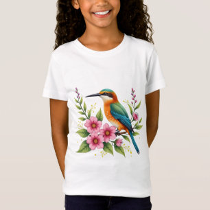 Farbige Wasserfarben-Vogel-T-Shirt T-Shirt