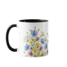 Farbige Wasserfarben-Wildblumen