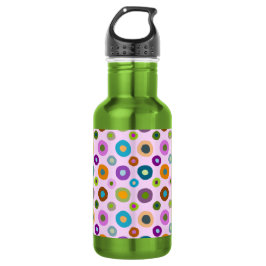 Farbige Wasserflasche funky boho grün & pink