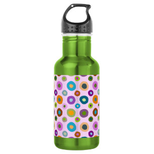 Farbige Wasserflasche funky boho grün & pink
