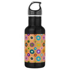 Farbige Wasserflasche funky boho schwarz orange