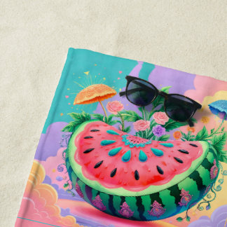 Farbige Wassermelone für den Sommer Strandtuch