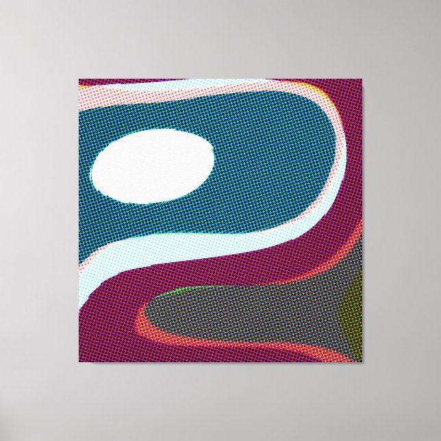 Farbige Wavy Abstrakt 612 Leinwanddruck (Vorderseite)