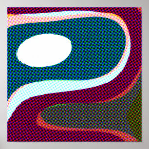 Farbige Wavy Abstrakt 612 Poster