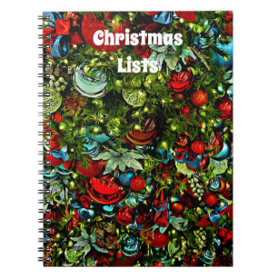 Farbige Weihnachts-Bling-Schmuck Journal Notizblock
