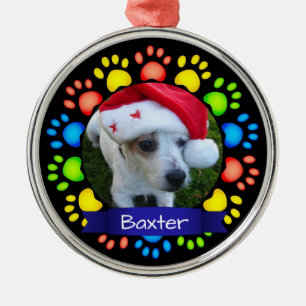 Farbige Weihnachts-Pfoten - Benutzerdefiniertes Ha Ornament Aus Metall