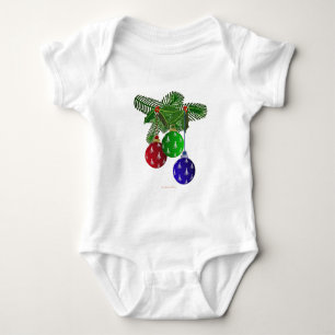 Farbige Weihnachtsbaum-Ornamente Baby Strampler