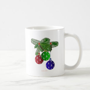 Farbige Weihnachtsbaum-Ornamente Tasse