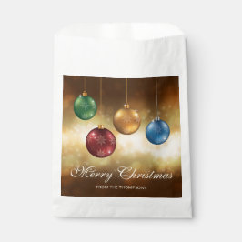 Farbige Weihnachtsbaumchen mit individuellem Text Geschenktütchen