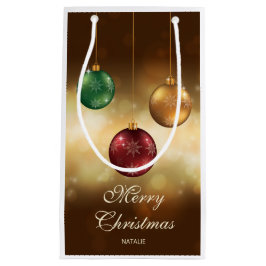 Farbige Weihnachtsbaumchen mit individuellem Text Kleine Geschenktüte