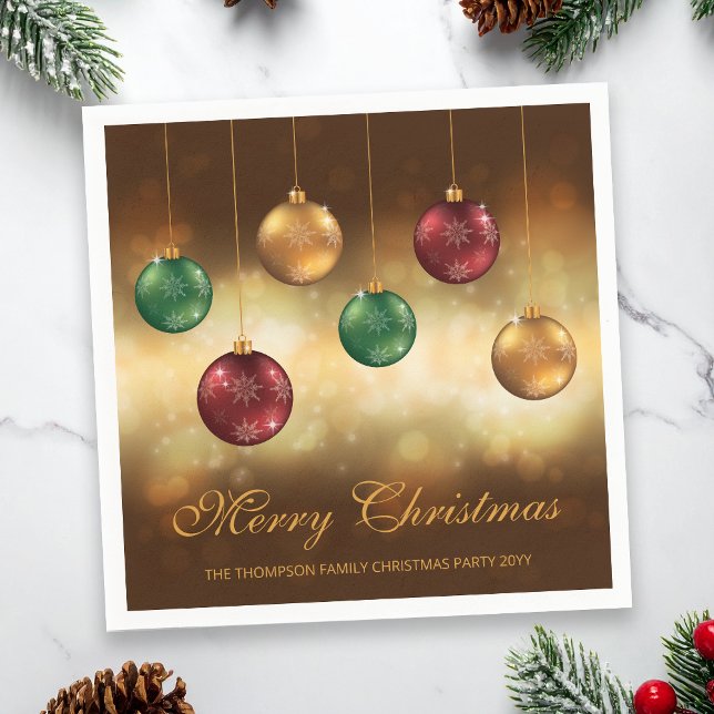 Farbige Weihnachtsbaumchen mit individuellem Text Serviette (Von Creator hochgeladen)
