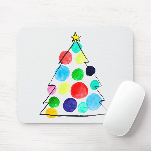 Farbige Weihnachtsbaumfarbe Mousepad (Mit Mouse)