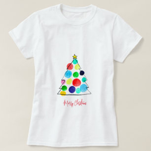 Farbige Weihnachtsbaumfarbe T-Shirt
