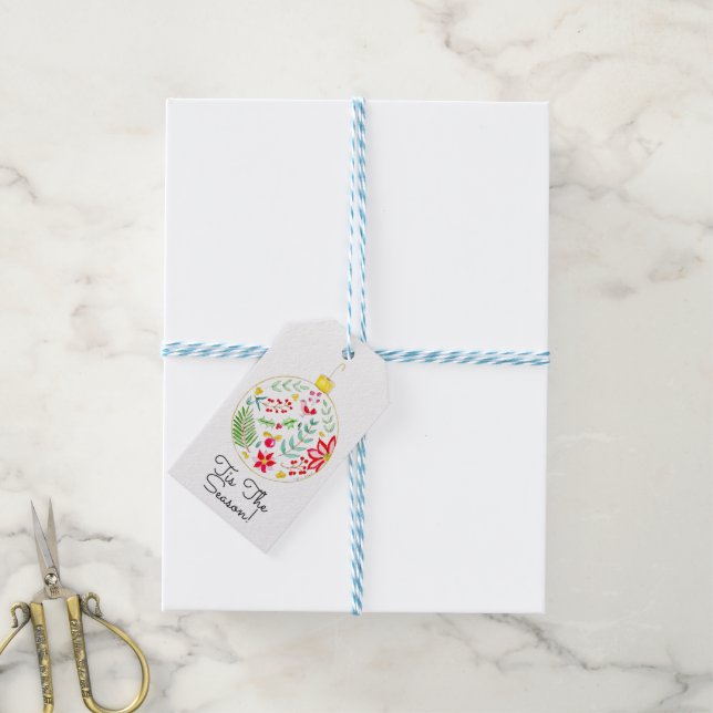 Farbige Weihnachtsdekoration Geschenkanhänger (Mit Garn)