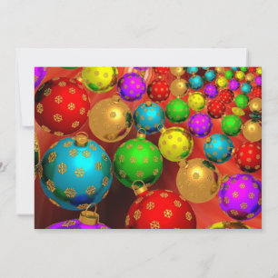 Farbige Weihnachtsdekorationen, Feiertagskarte