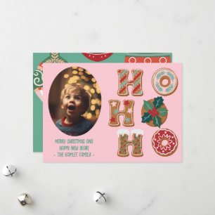 Farbige Weihnachtsdonuts Feiertagskarte