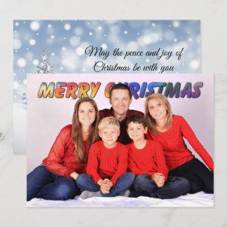 Farbige Weihnachtsglückwunsch-Text umschließt Pers Karte