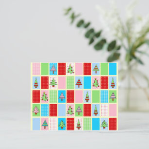 Farbige Weihnachtskarte Mitteilungskarte