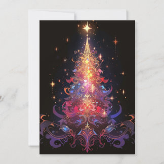 Farbige Weihnachtskarten - Digitale Weihnachtskart Feiertagskarte
