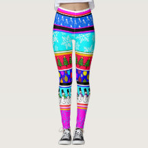 Farbige Weihnachtsleggings