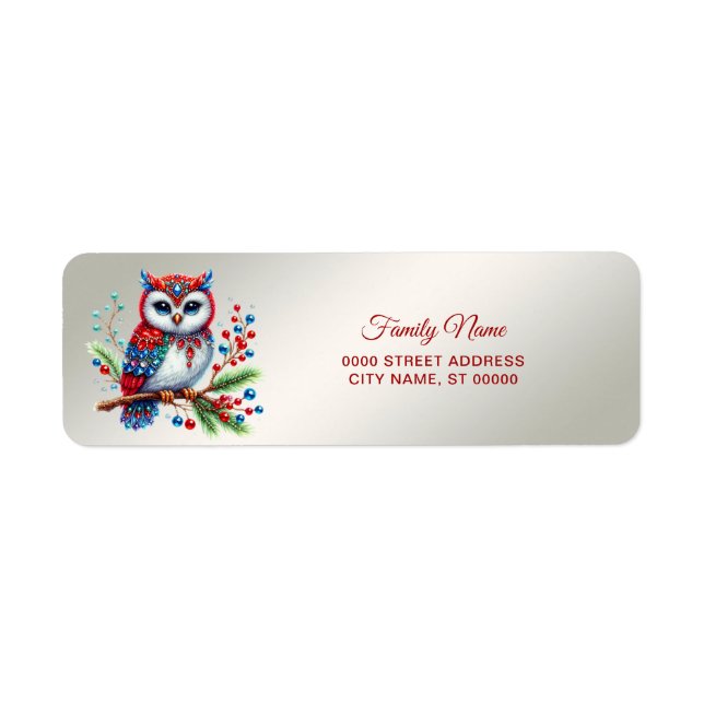 Farbige Weihnachtsschale Rücksendeadresse (Vorne)